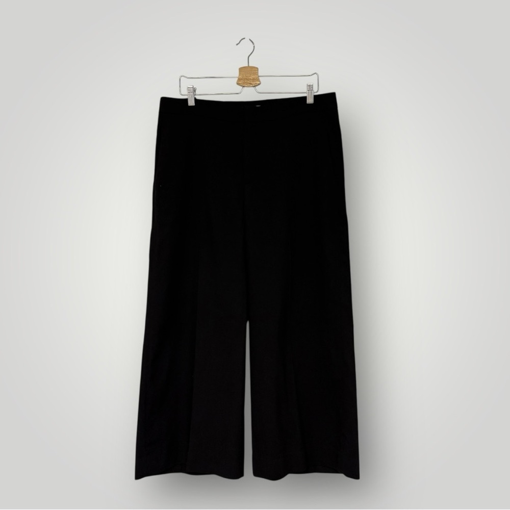 VINCE Wool Blend Wide Leg Pants Black Sz 14